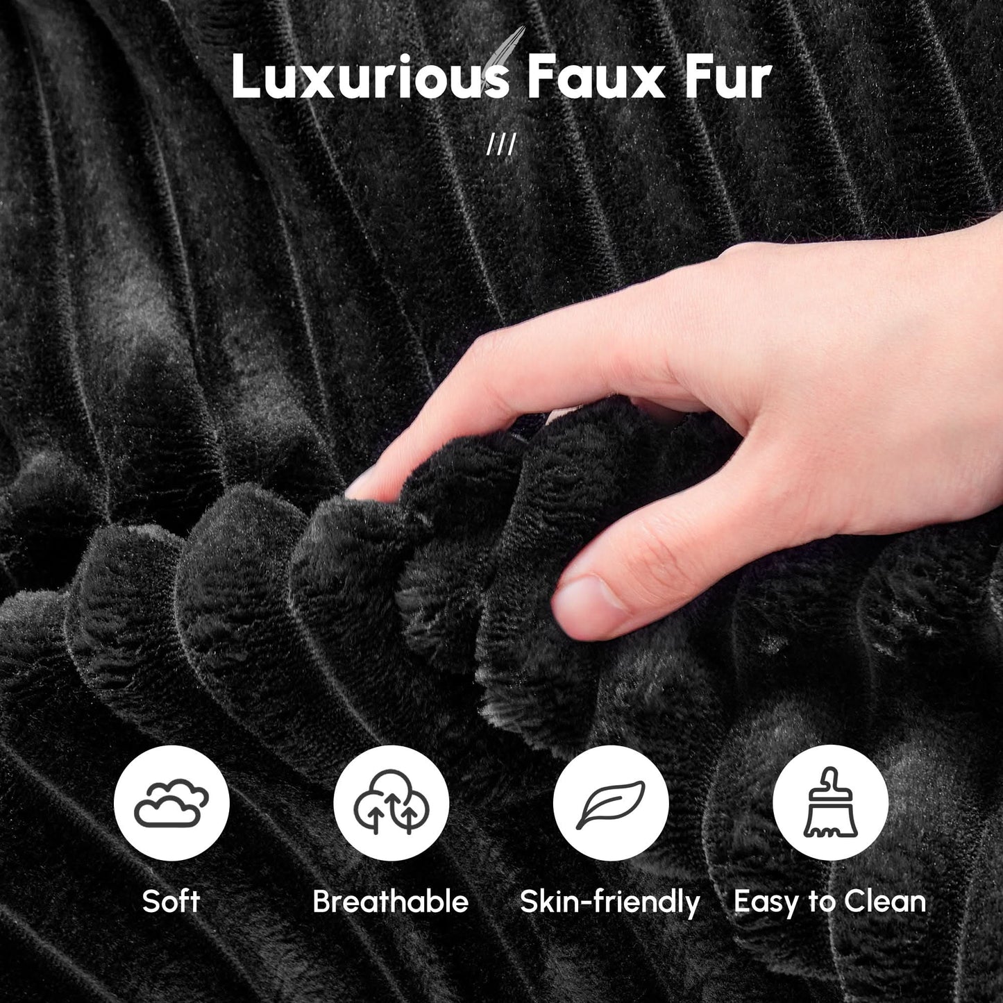 OVIOS Boneless Chaise Lounge,Luxurious Faux Fur, No Assembly Required