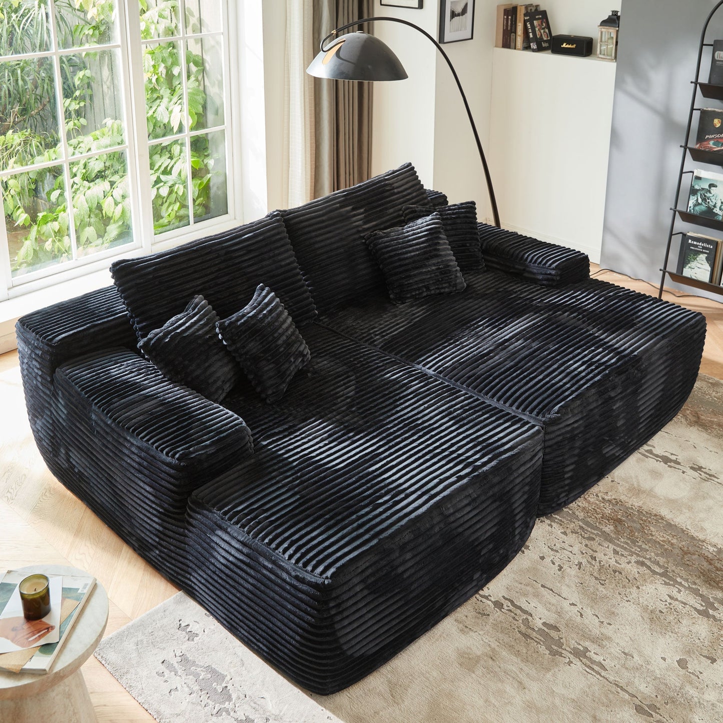 OVIOS 81" Boneless Sofa, Sleeper Couch, No Assembly Required