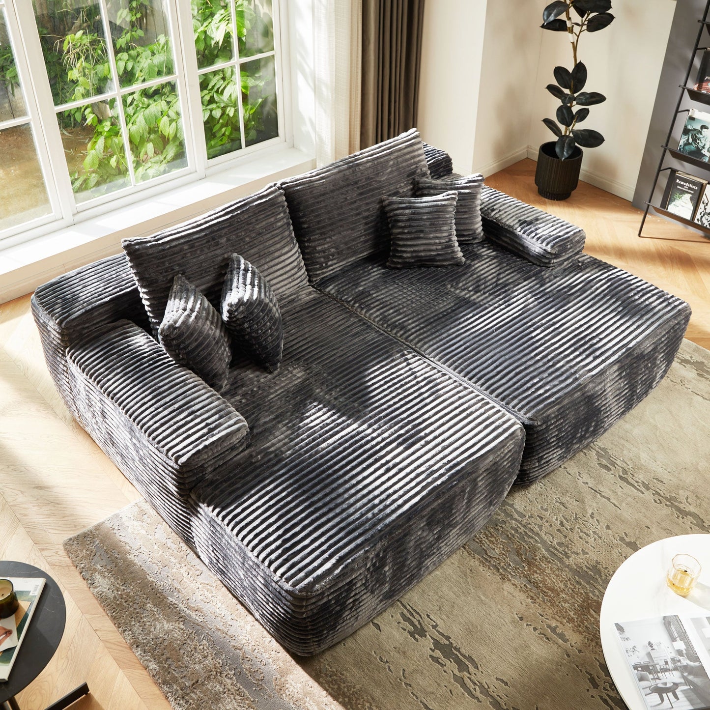 OVIOS 81" Boneless Sofa, Sleeper Couch, No Assembly Required