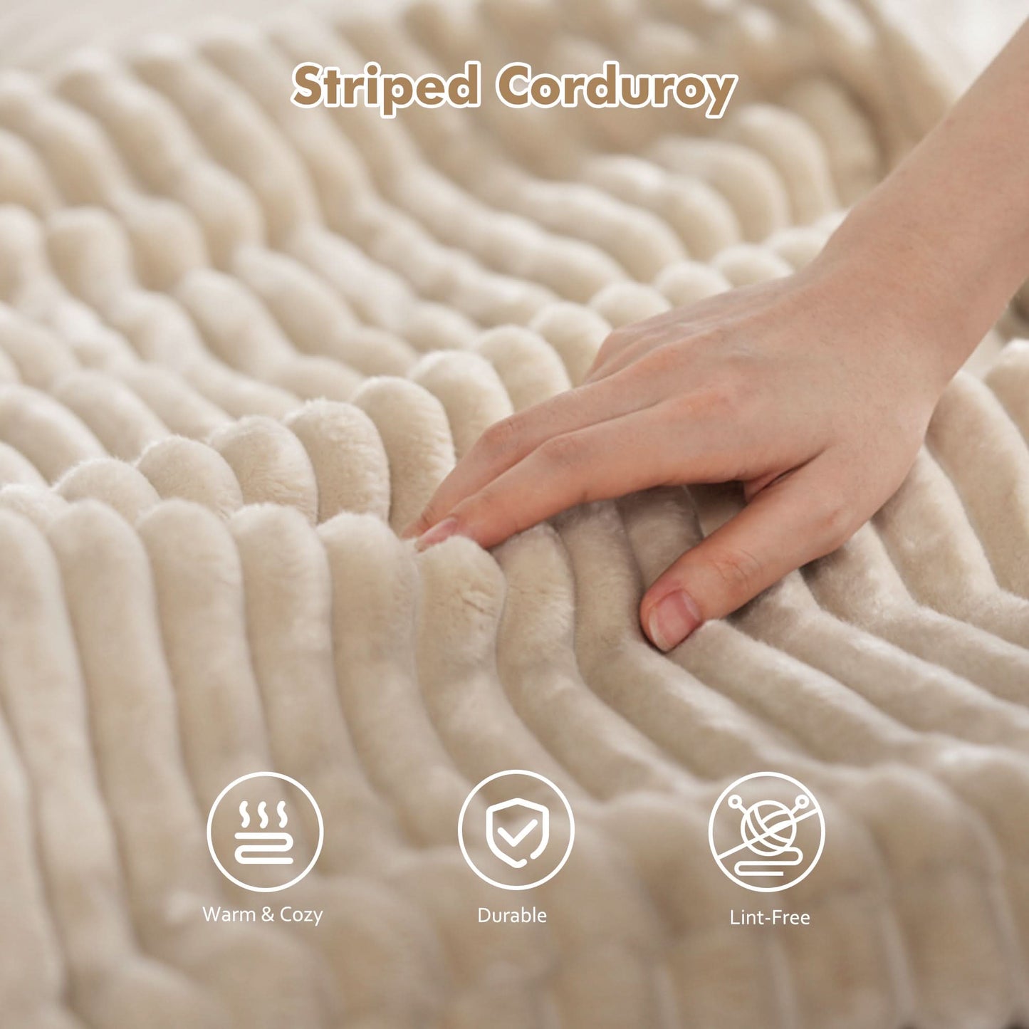 OVIOS Modular Cloud Sofa with Memory Foam, L-Shaped Chaise & Corduroy Upholstery - No Assembly Required